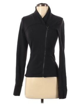 lululemon athletica Black Asymmetrical Zip Jacket